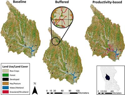 Measuring changes in financial and ecosystems service outcomes with simulated grassland restoration in a Corn Belt watershed